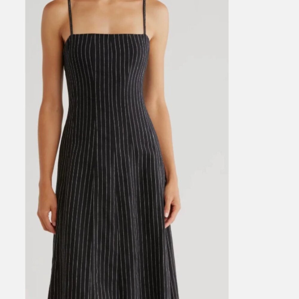 NWT Rag & Bone Bianca Pinstripe Midi Dress size 8